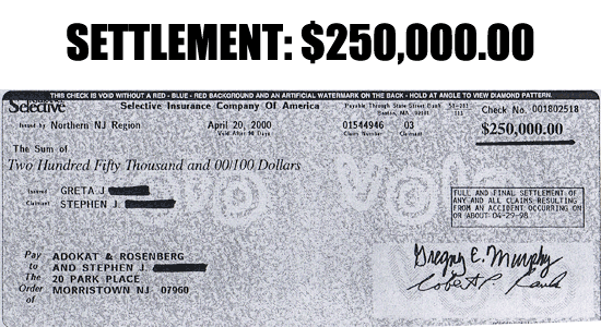 settlement check