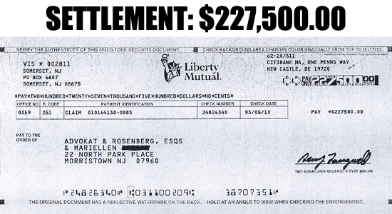 settlement check